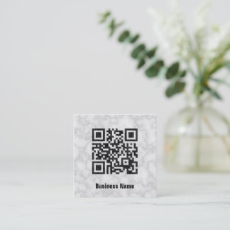Carte De Visite Carré Marbre QR Code