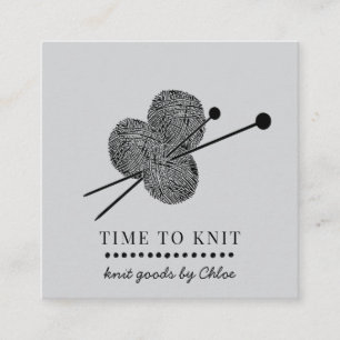Carte De Visite Carré Marchandises Knit artisanales
