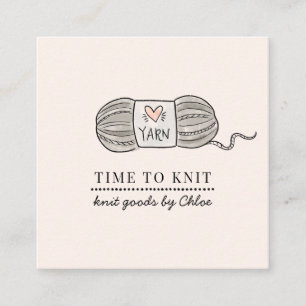 Carte De Visite Carré Marchandises Knit artisanales