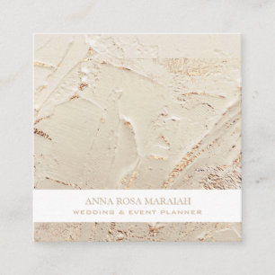 Carte De Visite Carré *~* Mariage Gold Foil Élégant Pastel Blush 