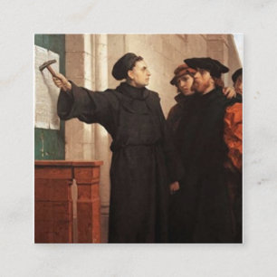 Carte De Visite Carré Martin Luther Nailing 95 Thèses