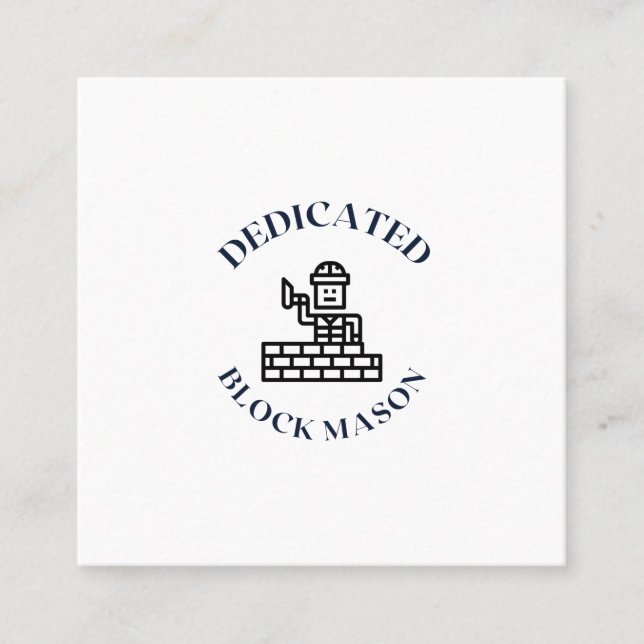 CARTE DE VISITE CARRÉ MASON BLOC DÉDIÉ (Devant)