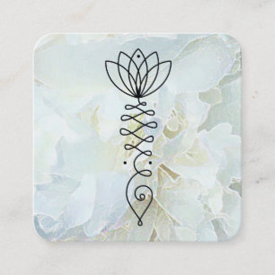 Carte De Visite Carré *~* Massage de guérisseur de coeur de Peony Reiki 