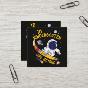 Carte De Visite Carré Maternelle et au-delà Astronaute Rentrée scolaire