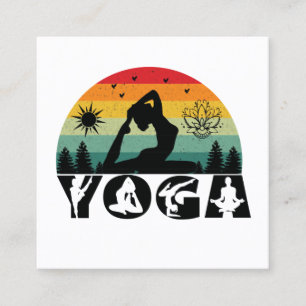 Carte De Visite Carré Méditation Yoga Instructeur Vie Coach