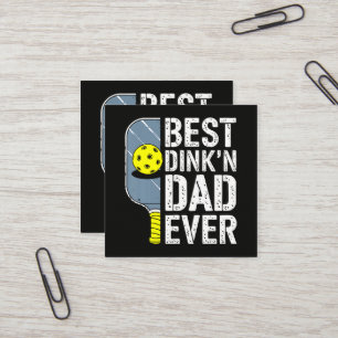 Carte De Visite Carré Meilleur Papa Dink'N Ever Pickleball