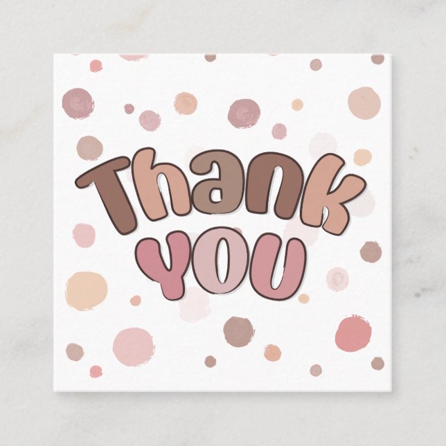 Carte De Visite Carré Merci (Devant)