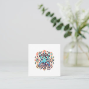 Carte De Visite Carré Mignon Kawaii Amazigh Yaz Symbole Berbère Autocoll