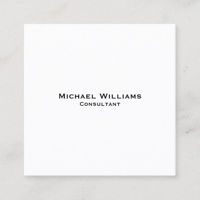 Carte De Visite Carré Minimaliste moderne personnalisé Professionnel Sim (Devant)