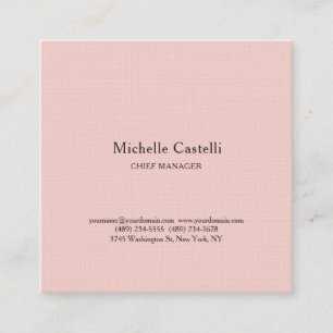 Carte De Visite Carré Minimaliste Professionnel Unique Classique Pastel