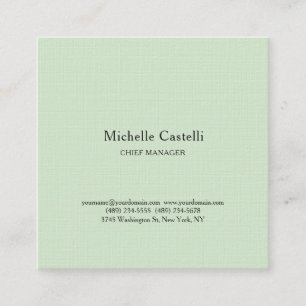 Carte De Visite Carré Minimaliste Professionnel Unique Classique Pastel