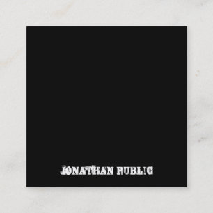 Carte De Visite Carré Modèle de B&W noir et blanc