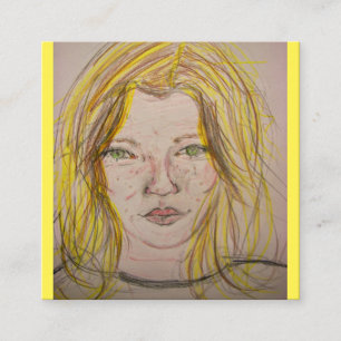 Carte De Visite Carré Modèle fille