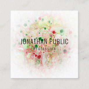 Carte De Visite Carré Modèle moderne Abstrait élégant professionnel