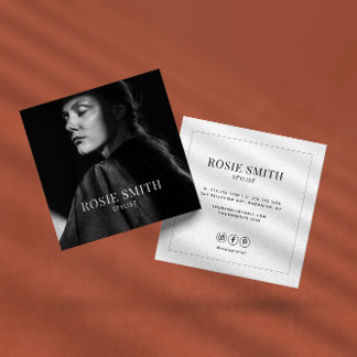 Carte De Visite Carré Modern Minimalist Simple Professional 