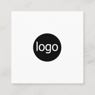 Carte De Visite Carré Modern White Square Business Card | Custom Circle 