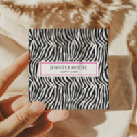 Moderne Élégant Impression Zèbre Rose Personnalisé