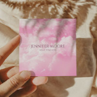 Moderne Elegant rose Blanc Étincelant Nuages Perso
