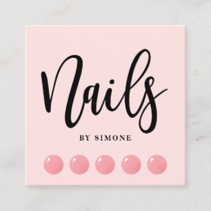 Carte De Visite Carré Moderne et élégant vernis à ongles laisse tombe