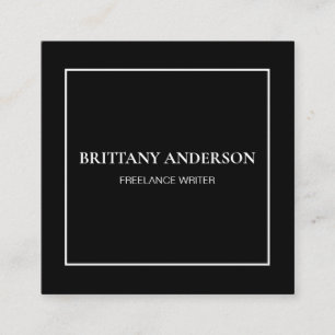 Carte De Visite Carré Moderne professionnel minimaliste écrit à la main 