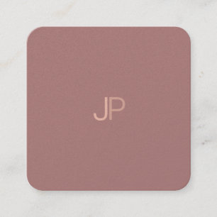 Carte De Visite Carré Moderne tendance Elite Design Monogram Modèle Luxe