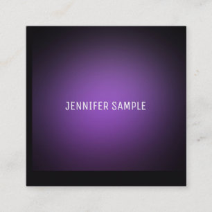 Carte De Visite Carré Moderne violet Modèle moderne minimaliste moderne 