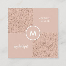 Monogramme beige tendance avec Boho en terre cuite