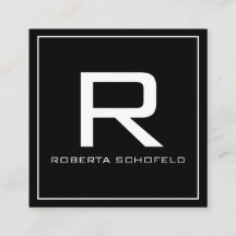 Monogramme Moderne Professionnel Chic Noir