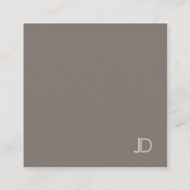 Carte De Visite Carré Monogramme moderne Professionnel Élégant Harmonie  (Devant)