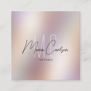 Carte De Visite Carré Monogramme professionnel simple