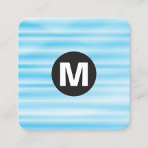 Monogramme rond - Courbe bleue