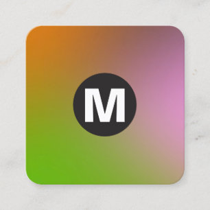 Carte De Visite Carré Monographie circulaire - Dégradations douces