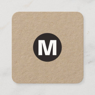 Carte De Visite Carré Monographie circulaire - Kraft