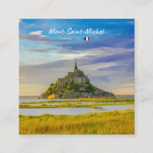 Carte De Visite Carré Mont-Saint-Michel, France - Abbaye médiévale