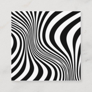 Carte De Visite Carré Motif de texture d'impression de peau de zèbre