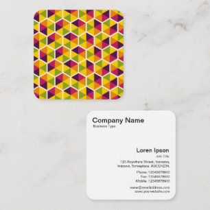 Carte De Visite Carré Motif Hexagon couleur 01