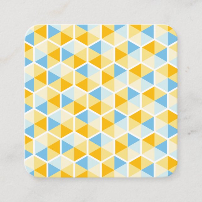 Carte De Visite Carré Motif Hexagon couleur 03 (Devant)