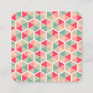 Carte De Visite Carré Motif Hexagon couleur 04