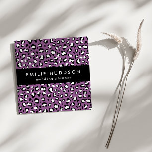 Carte De Visite Carré Motif léopard, Spots léopards, Leopard pourpre