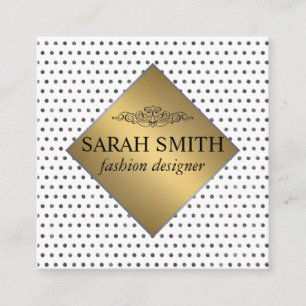Carte De Visite Carré Motif point Lux