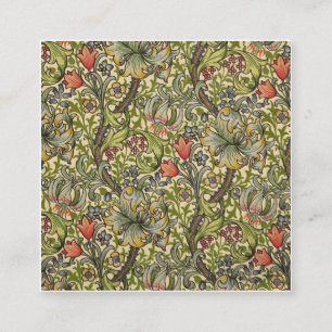 Carte De Visite Carré Motif restauré William Morris Golden Lily
