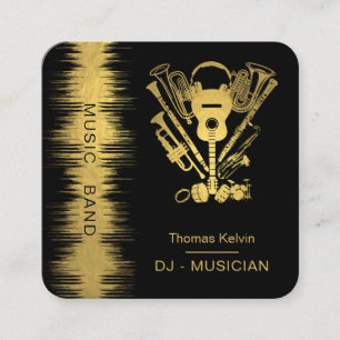 Carte De Visite Carré Music Instruments Event Organizer DJs Player