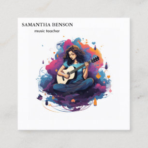 Carte De Visite Carré Musicien