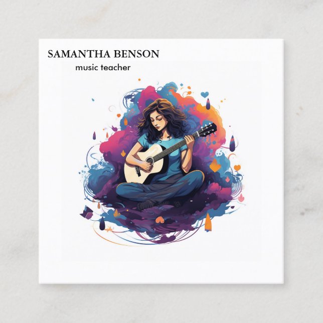 Carte De Visite Carré Musicien (Devant)