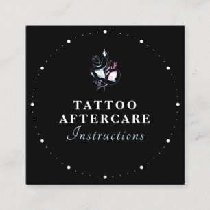 Carte De Visite Carré Mystic Snake Tattoo Instructions pour les soins po
