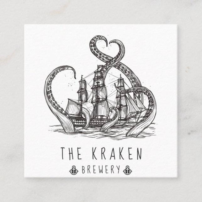 Carte de visite Carré Nautical Kraken (Devant)