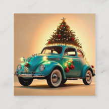 noël et une voiture de collection