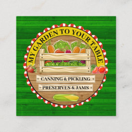 Carte De Visite Carré Nouveau MON JARDIN À VOTRE TABLE