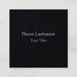 Carte De Visite Carré Noyau noir minimaliste bilatéral