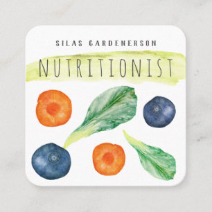 Carte De Visite Carré Nutritionniste 